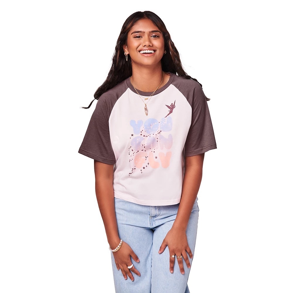 Disney Tinker Bell Semi-Crop Baseball T-
Shirt - Peter Pan - Picture 5 of 5